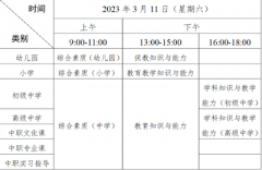 廣東地區2023年上半年教師資格考試筆試科目說明